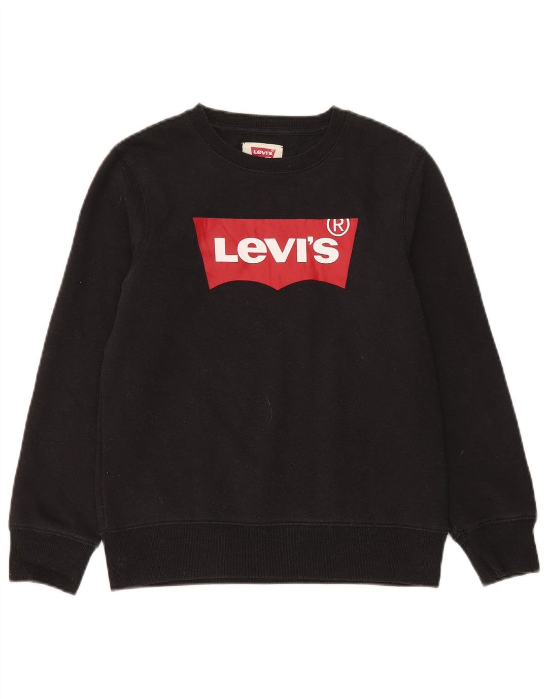 Γραφικό φούτερ Levi's Boys Jumper 11-12 ετών Μαύρο βαμβακερό