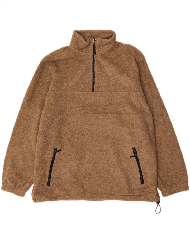 EDDIE BAUER Ανδρικό φερμουάρ Fleece Jumper XL Καφέ Πολυεστέρας