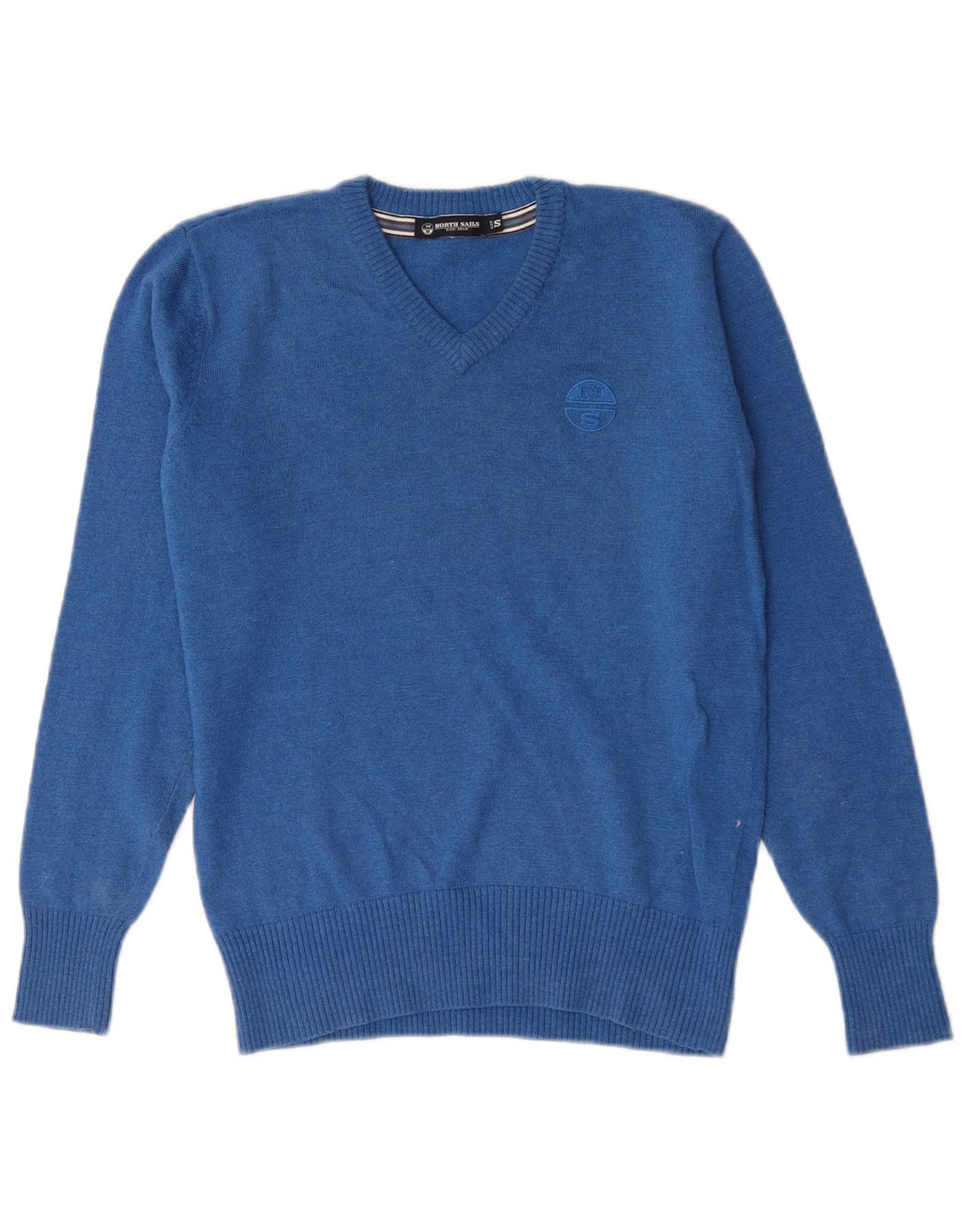 North Sails Boys πουλόβερ με λαιμόκοψη 12-13 ετών Small Blue Lambswool
