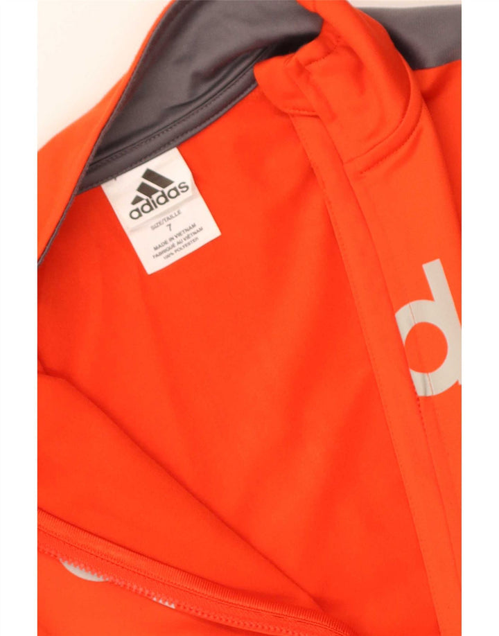 Adidas Boys Graphic αθλητική φόρμα Top Jacket 6-7 ετών πορτοκαλί ριγέ πολυεστέρα
