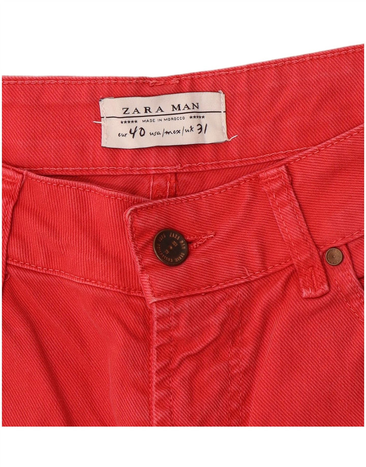 Ανδρικό τζιν σορτς Zara EU 40 Medium W31 Κόκκινο