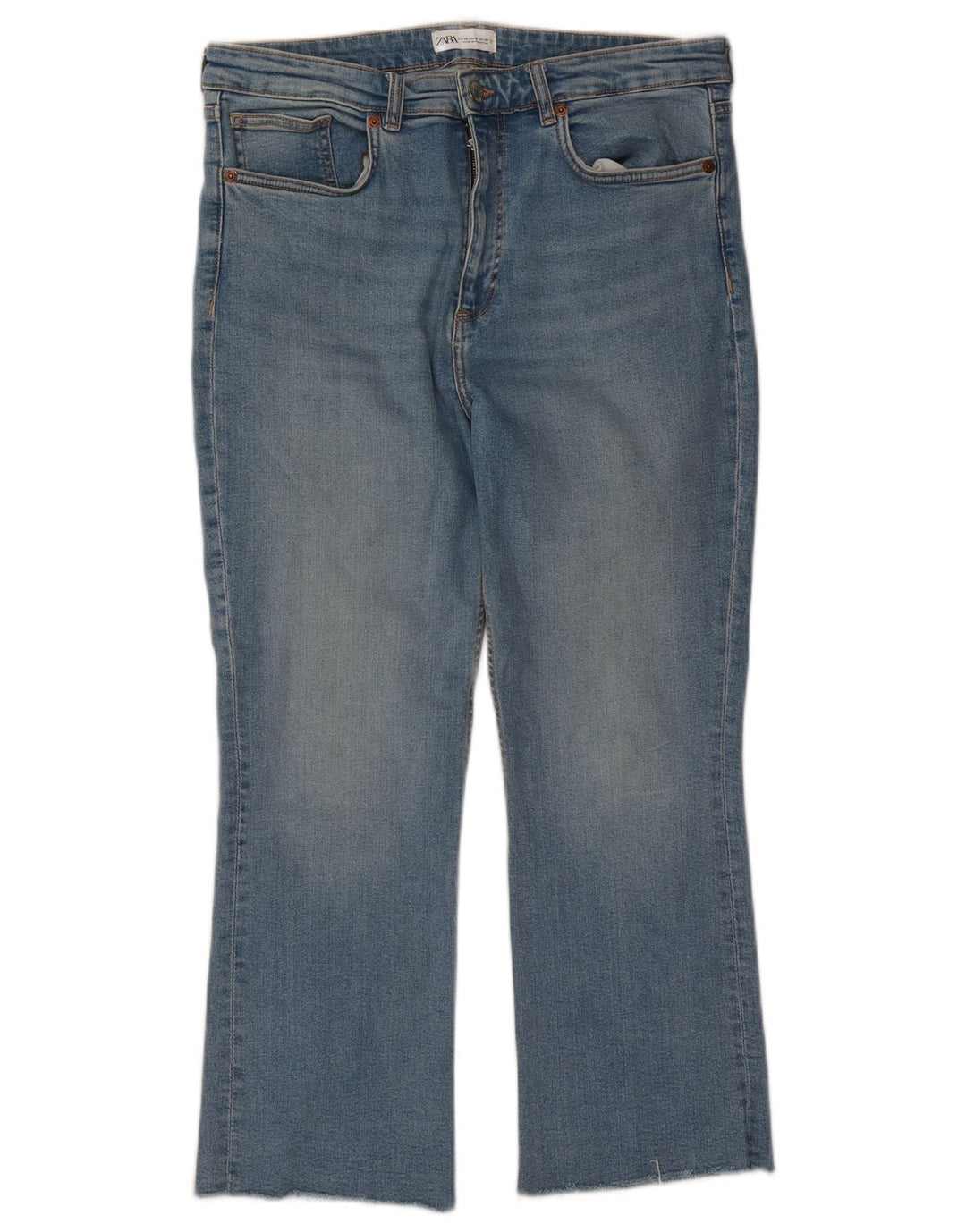 Zara Womens Crop Bootcut Jeans EU 46 XL W36 L25 Blue