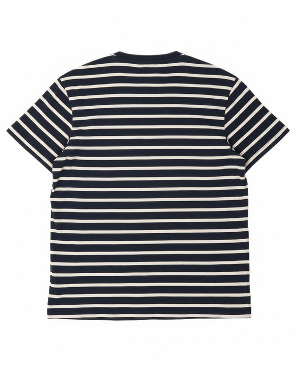 J. Crew Γυναικείο T-Shirt Top UK 16 Large Navy Blue ριγέ βαμβακερό Ναυτικό
