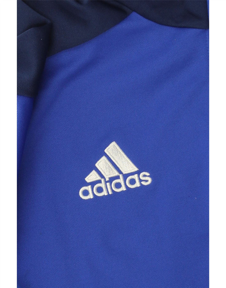 Ανδρική φόρμα πουλόβερ με γραφικό φερμουάρ Adidas Top Large Blue Colourblock