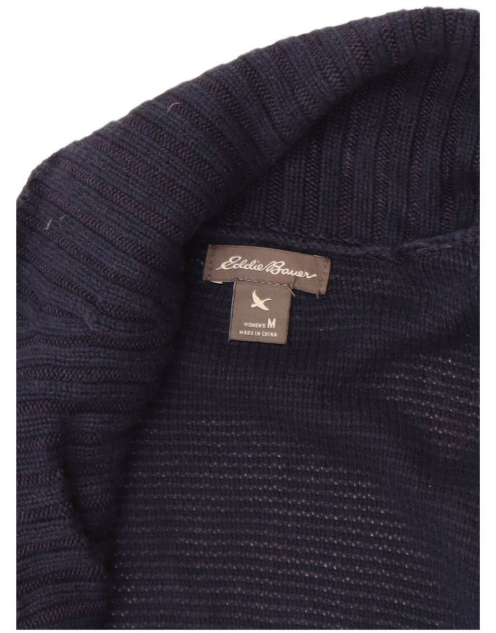 Γυναικεία ανοιχτή ζακέτα Eddie Bauer UK 12 Medium Navy Blue Rayon