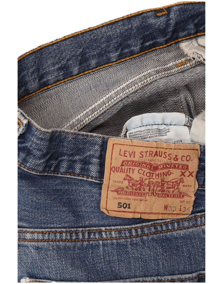 Ανδρικό τζιν σορτς LEVI'S 501 W33 Βαμβακερό μεσαίο μπλε