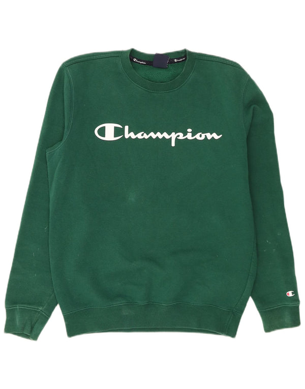 Ανδρικό γραφικό φούτερ Champion Jumper Μεσαίο πράσινο βαμβακερό