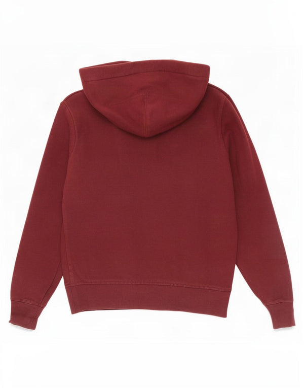 Jack Wills Γυναικείο Γραφικό Φούτερ με κουκούλα UK 8 Μικρό βαμβακερό μπορντό