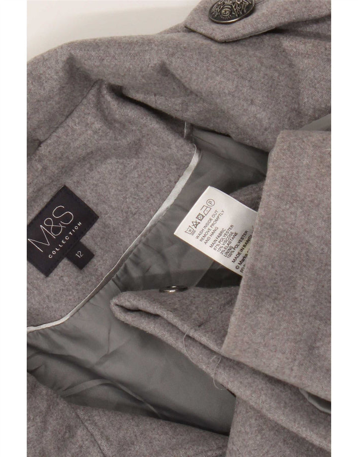 Marks & Spencer Γυναικείο Κοντό Στρατιωτικό Μπουφάν UK 12 Medium Grey