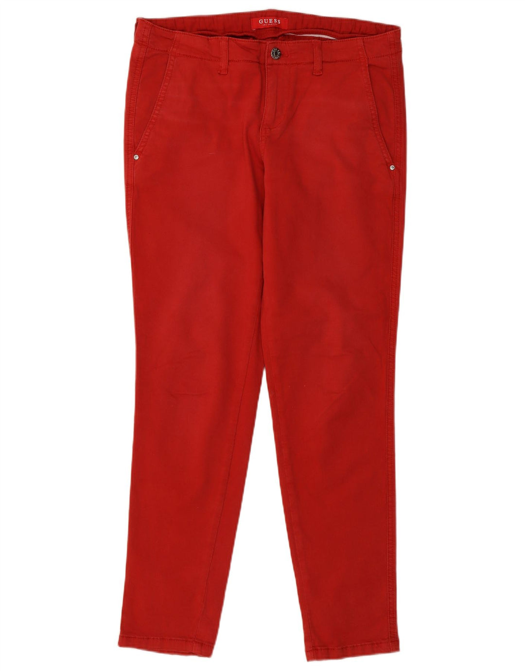 Guess Γυναικείο Slim Chino Παντελόνι W32 L29 Κόκκινο