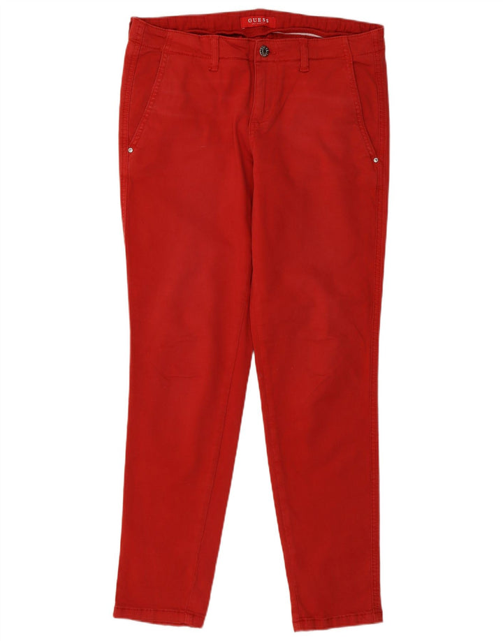 Guess Γυναικείο Slim Chino Παντελόνι W32 L29 Κόκκινο