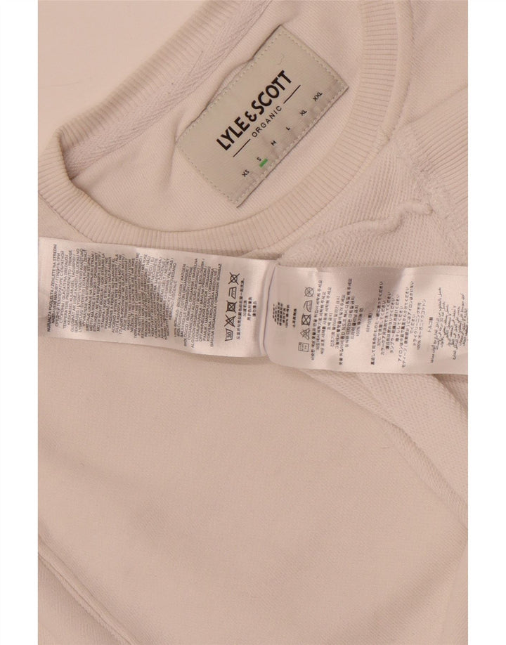 Lyle & Scott Ανδρικό Φούτερ Jumper Μικρό λευκό βαμβακερό