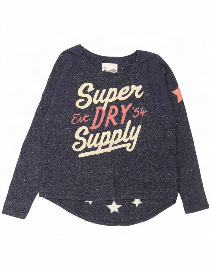 Superdry γυναικείο τοπ μακρυμάνικο 14 μεσαίου μπλε ναυτικό
