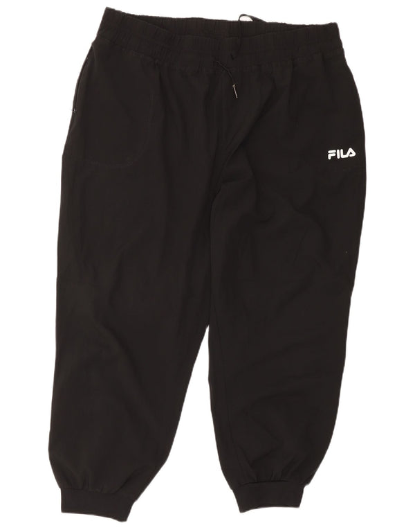 Fila Γυναικεία φόρμα Crop Παντελόνι Joggers UK 18 XL Μαύρο Πολυεστέρας