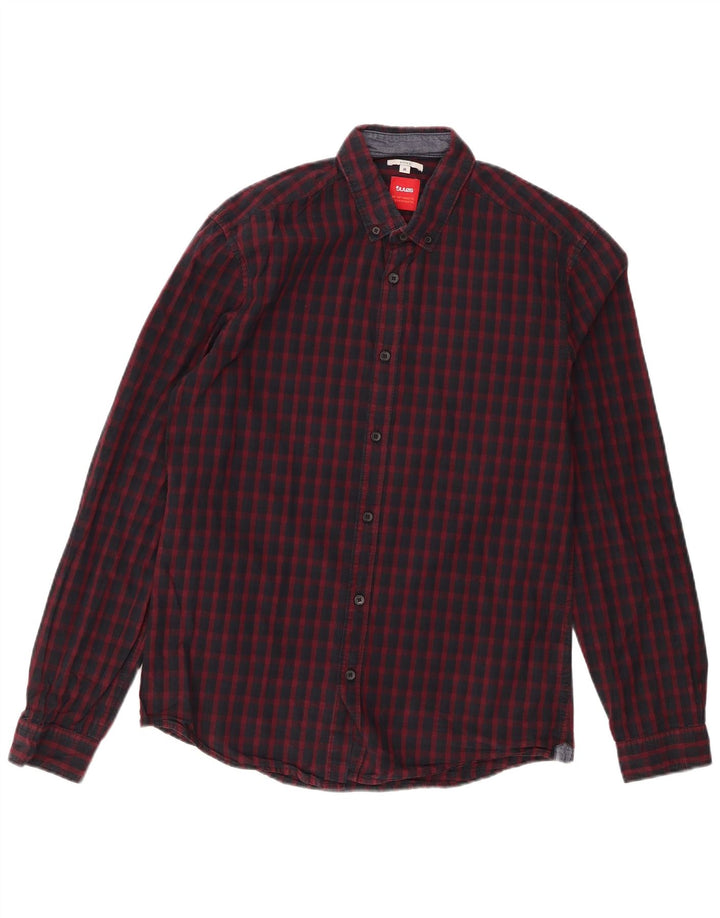 Ανδρικό πουκάμισο Jules Fitted Medium Burgundy Check