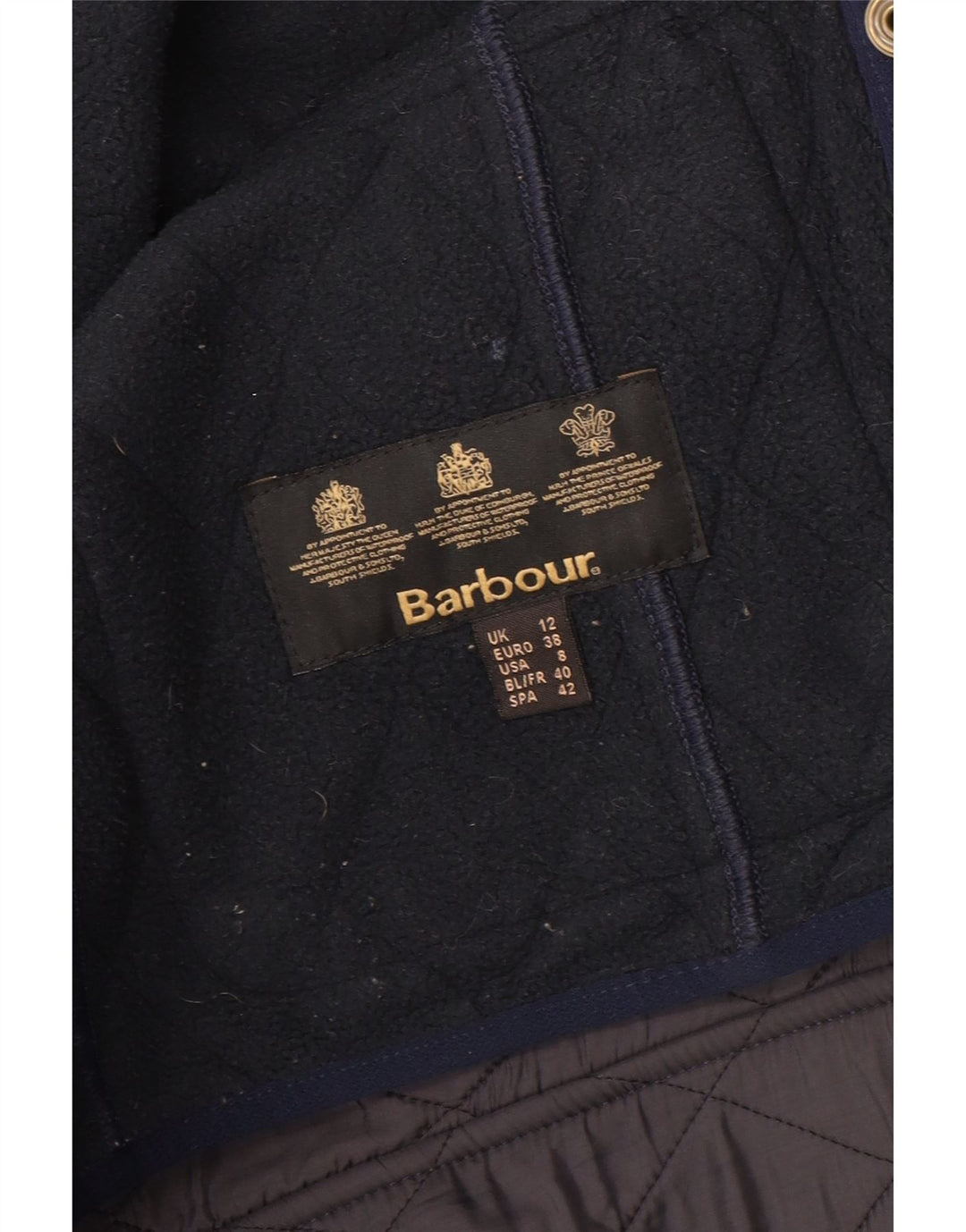 Γυναικείο καπιτονέ μπουφάν Barbour UK 12 Medium Navy Blue Polyamide