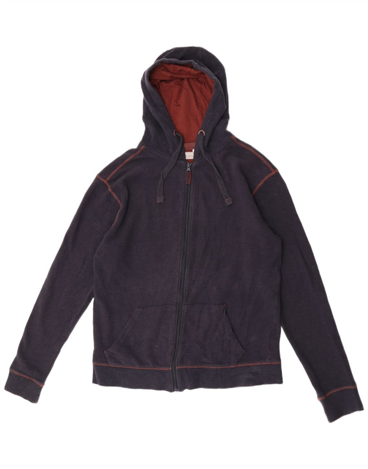 Ανδρικό πουλόβερ με κουκούλα με φερμουάρ Mountain Warehouse Βαμβακερό μεσαίο ναυτικό