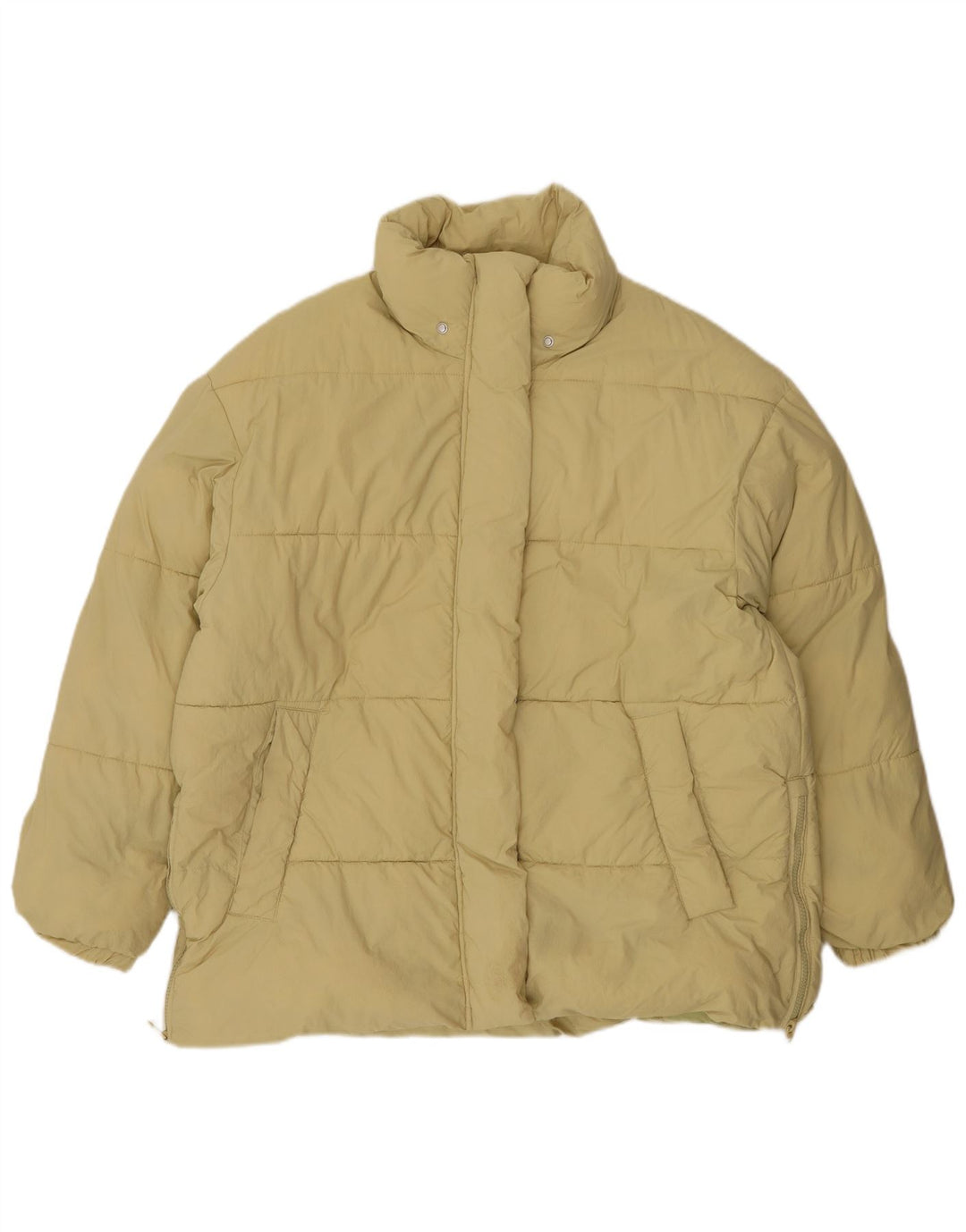 Zara Γυναικείο μπουφάν UK 16 Large Yellow Nylon