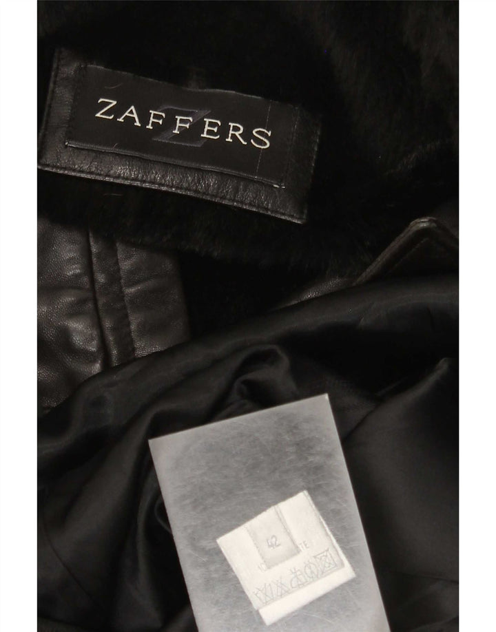 Zaffers Γυναικείο Δερμάτινο Παλτό IT 42 Medium Black Leather
