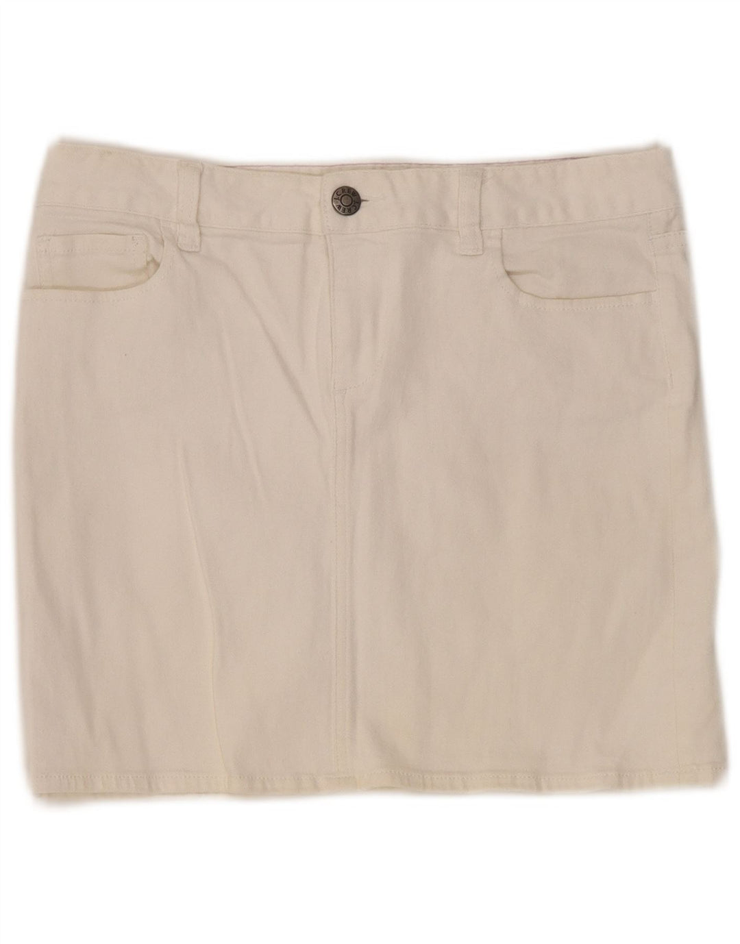 J. Crew Γυναικεία τζιν φούστα US 6 Medium W32 από λευκό βαμβακερό