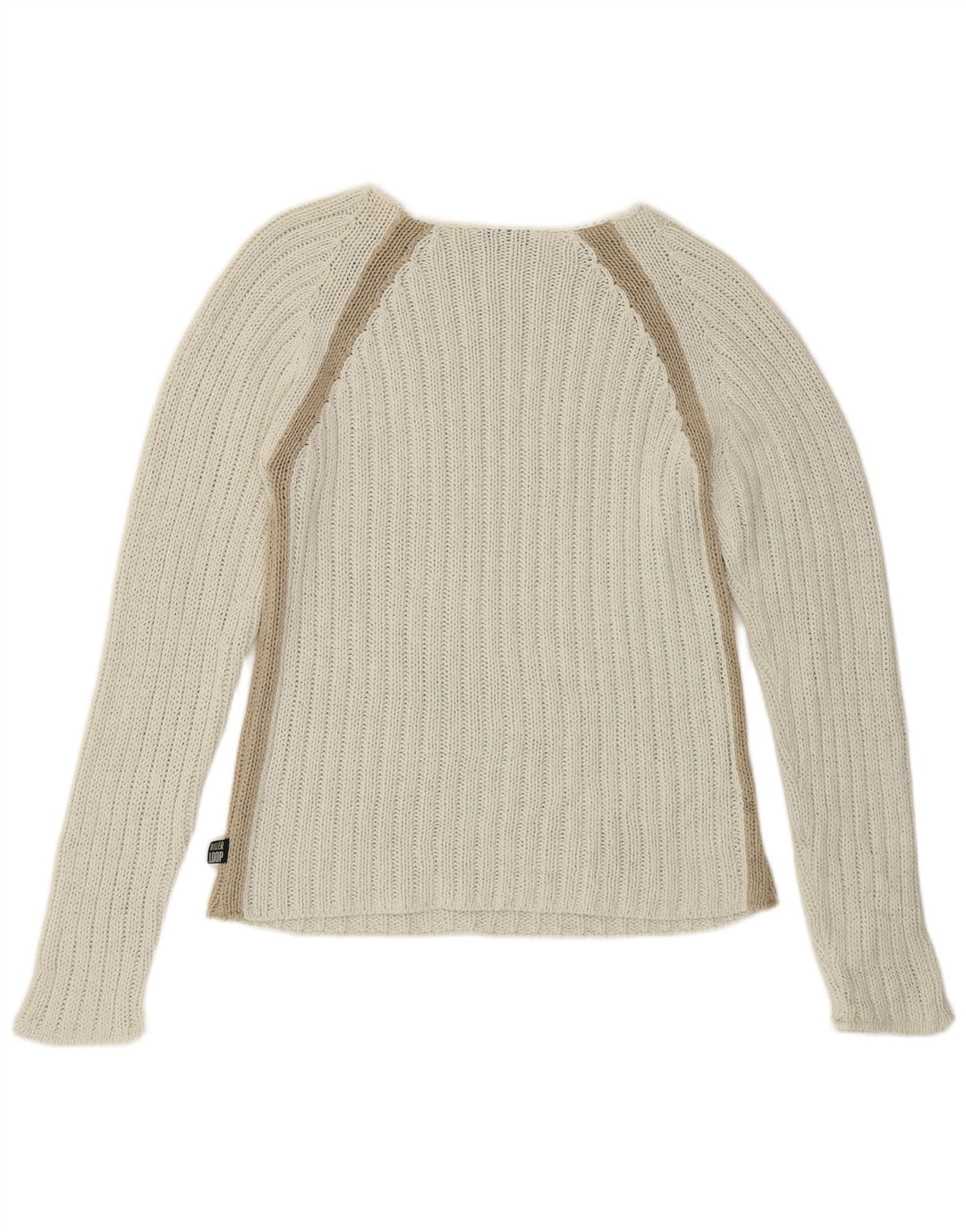 Killer Loop Γυναικείο πουλόβερ με λαιμόκαυστο UK 10 Small White ριγέ