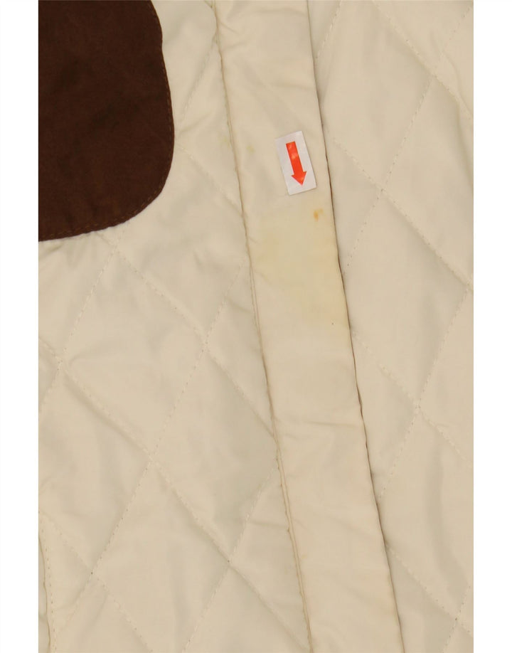 Zara Γυναικεία καπιτονέ Gilet UK 12 Medium Off White Colourblock Polyester