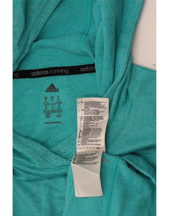 Adidas γυναικεία κουκούλα για τρέξιμο UK 12/14 Medium Turquoise Polyester