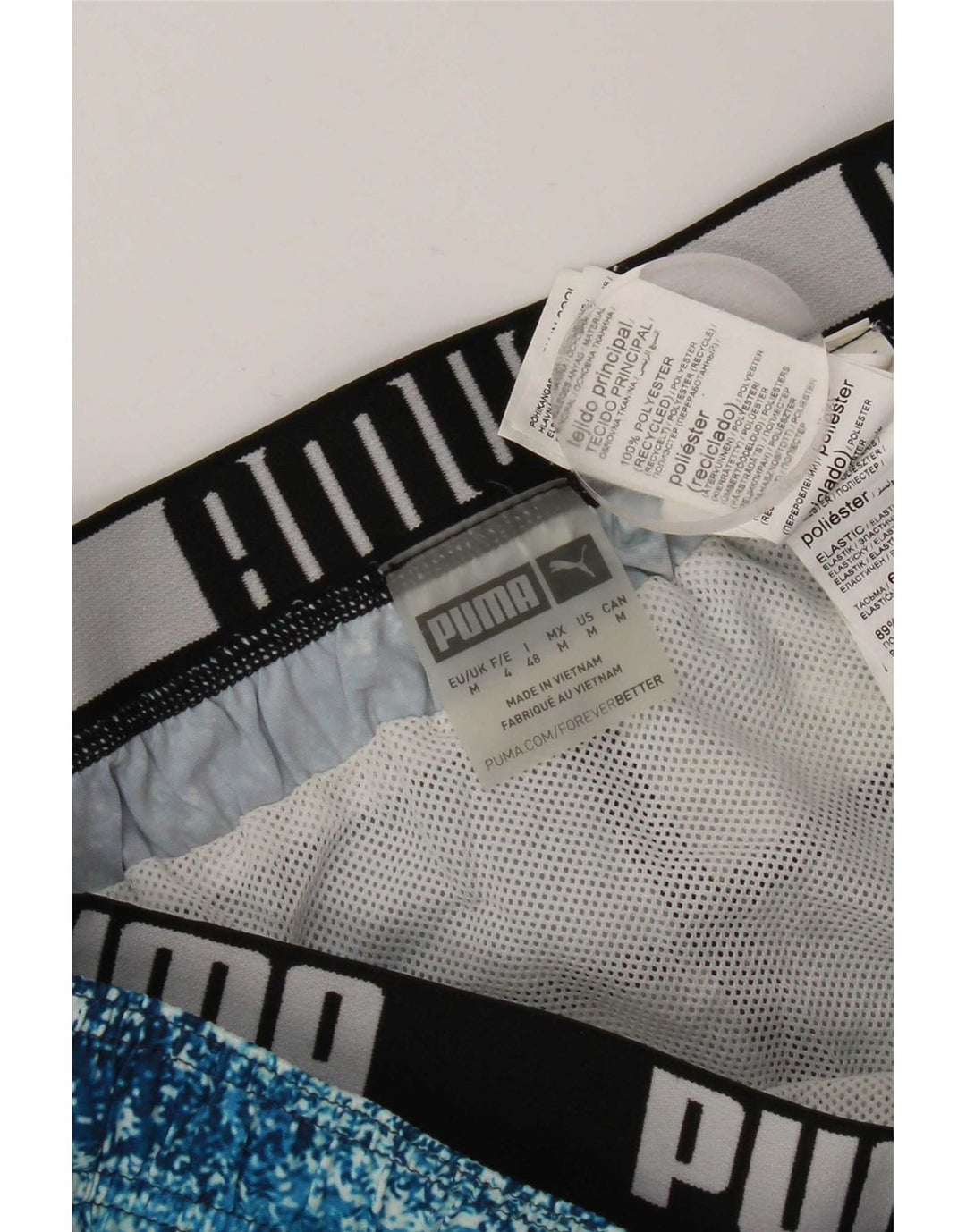 Ανδρικό σορτς κολύμβησης Puma μεσαίο μπλε Tie Dye Polyester