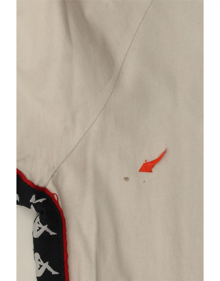 Kappa Ανδρικό γραφικό T-Shirt Top Small Off White Βαμβακερό
