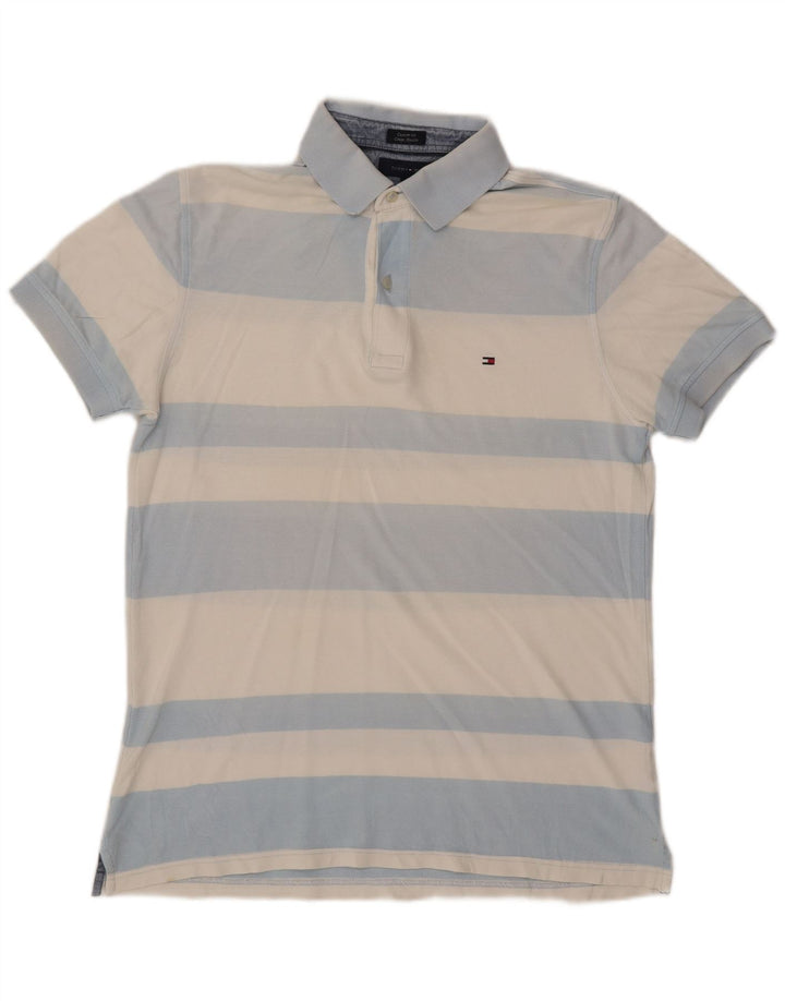 Tommy Hilfiger Ανδρικό πουκάμισο Polo Προσαρμοσμένης Εφαρμογής Μεσαίο Μπλε Ριγέ