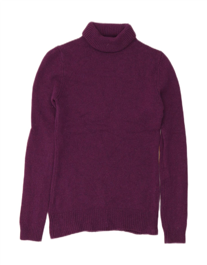 Massimo Dutti Γυναικείο πουλόβερ με ρολό λαιμόκοψη UK 12 Medium Purple