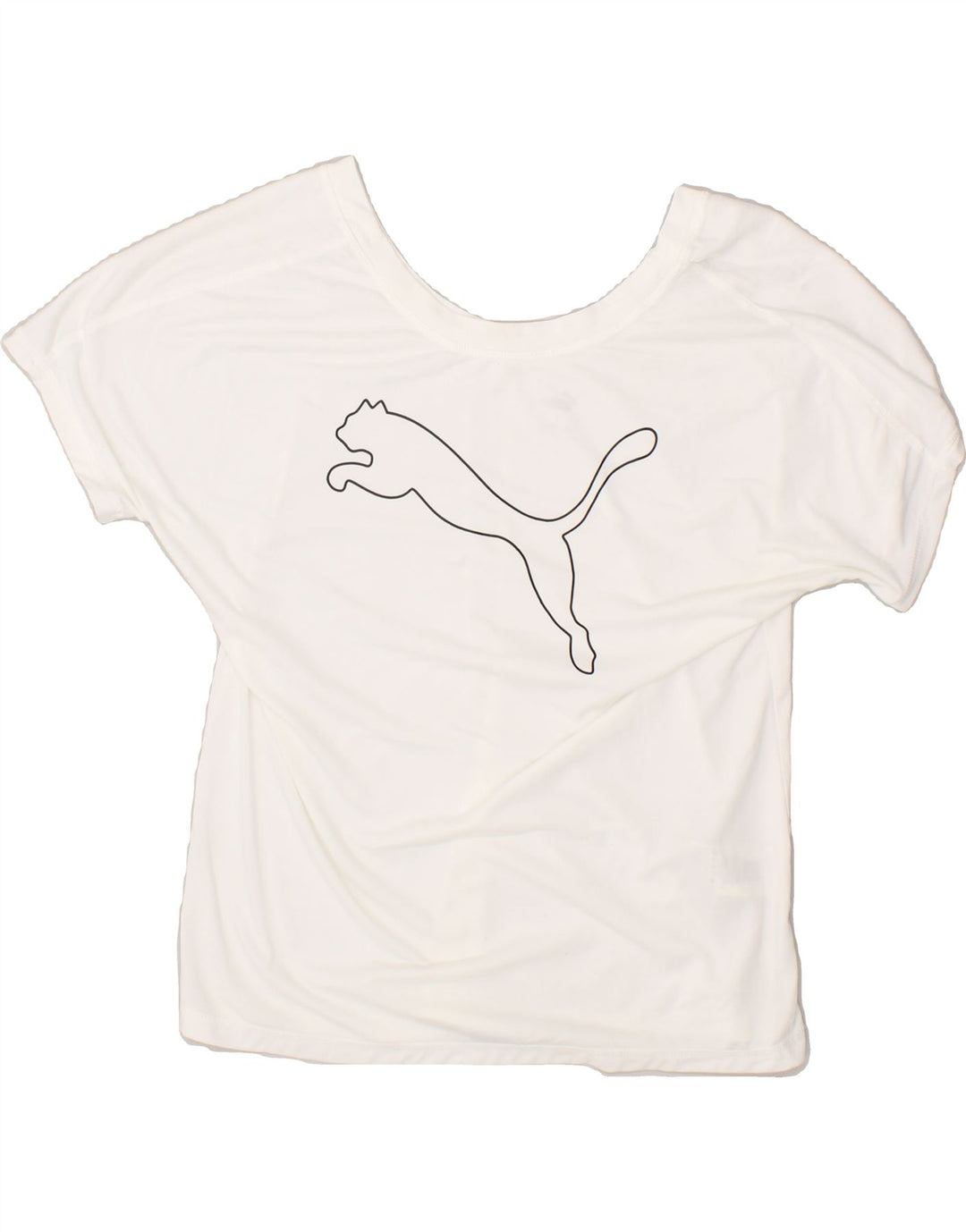 PUMA Womens Graphic T-Shirt Top UK 14 Large White Polyester Vintage Puma and Second-Hand Puma from Messina Hembry 