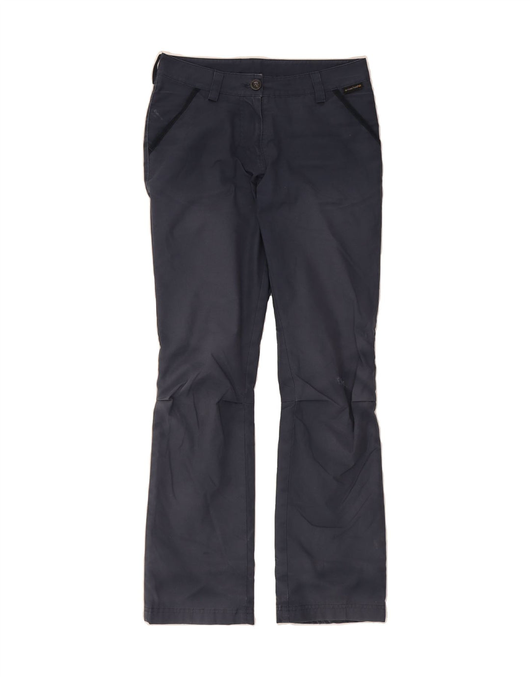 JACK WOLFSKIN Womens Straight Chino Trousers W25 L30 Navy Blue Polyester Vintage Jack Wolfskin and Second-Hand Jack Wolfskin from Messina Hembry 