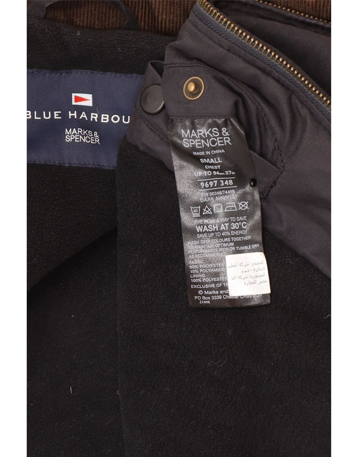 Ανδρικό μπουφάν ανεμοθραυστικό Marks & Spencer UK 36 Small Navy Blue Polyester