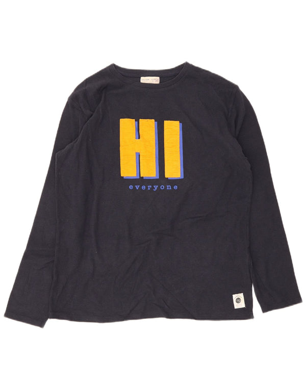 Zara Boys Graphic Top Μακρυμάνικο 13-14 Years Navy Blue