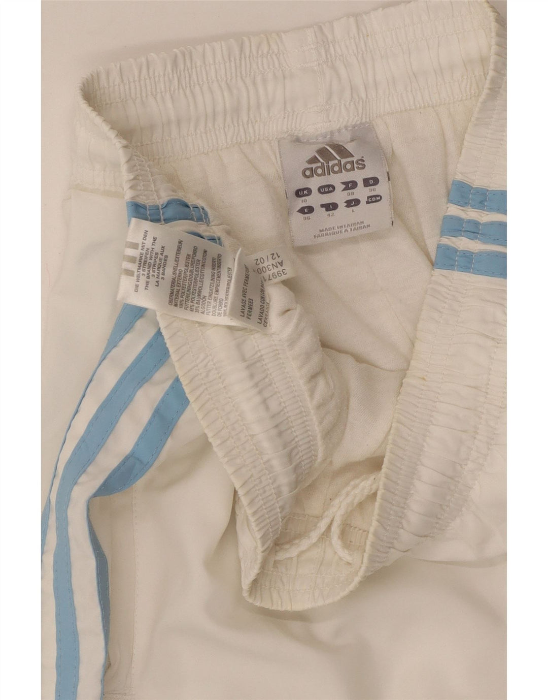 Γυναικεία αθλητική φόρμα ADIDAS Παντελόνι Joggers UK 10 Small White Polyester