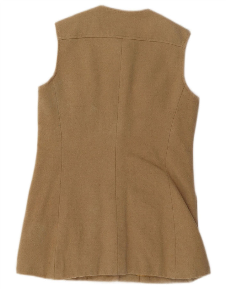 JAEGER Γυναικείο Utility Gilet UK 10 Μικρό μπεζ μαλλί