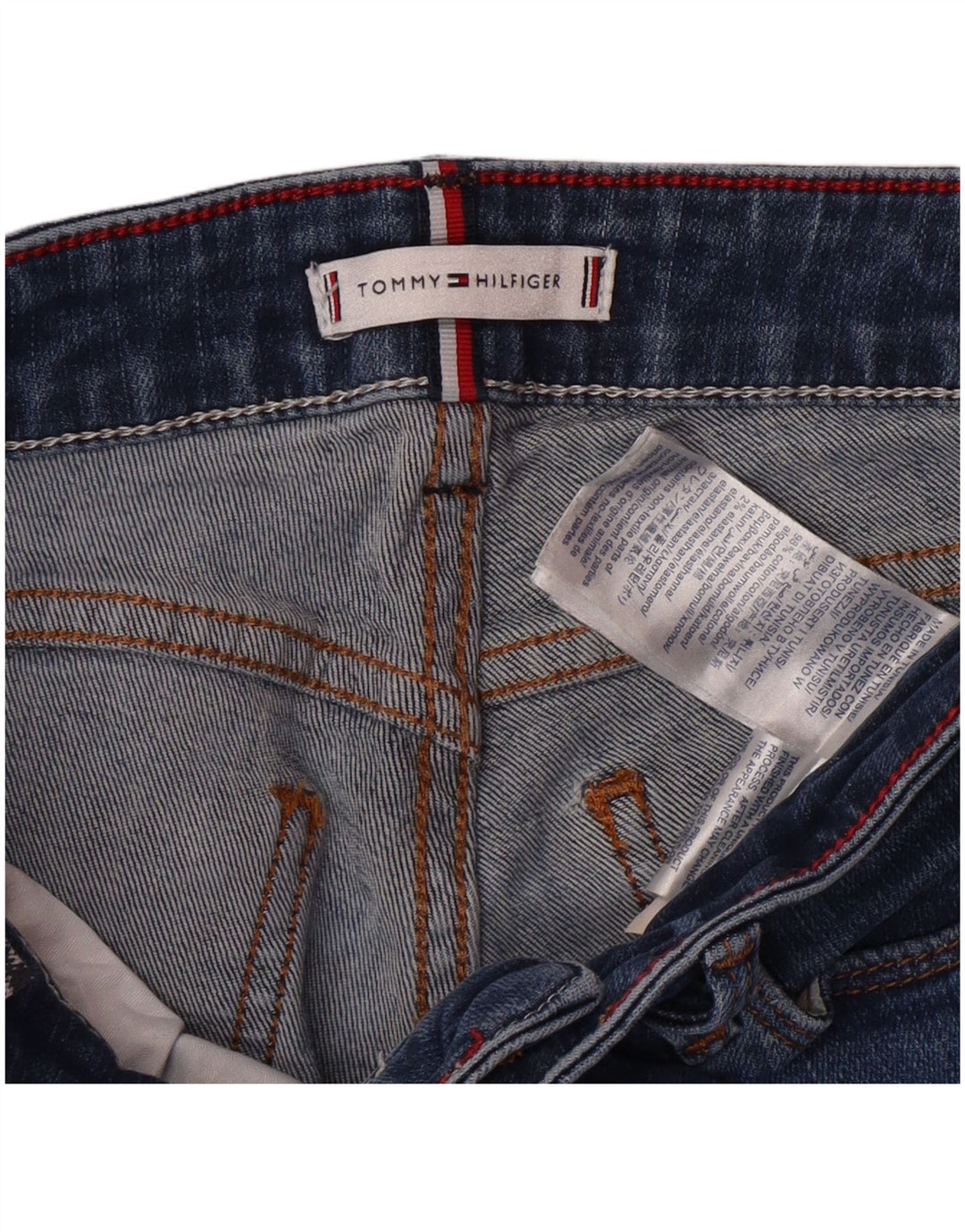 TOMMY HILFIGER Κορίτσια Skinny Jeans 7-8 ετών W24 L23 Μπλε βαμβακερό