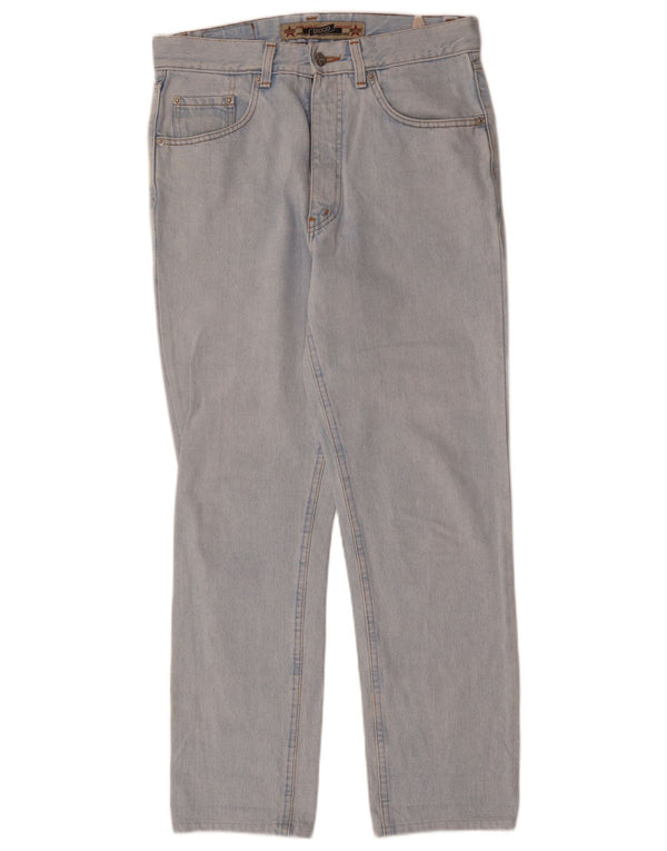 VINTAGE Γυναικείο ψηλόμεσο τζιν ίσιο W31 L30 Μπλε βαμβακερό