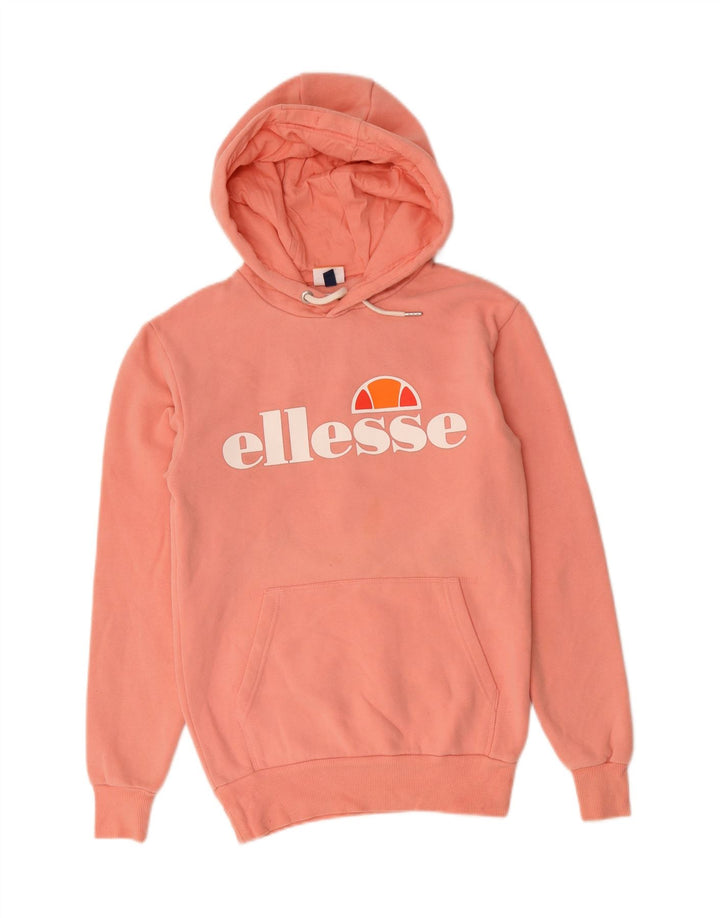 ELLESSE Γυναικείο Γραφικό Hoodie Jumper UK 6 XS Pink
