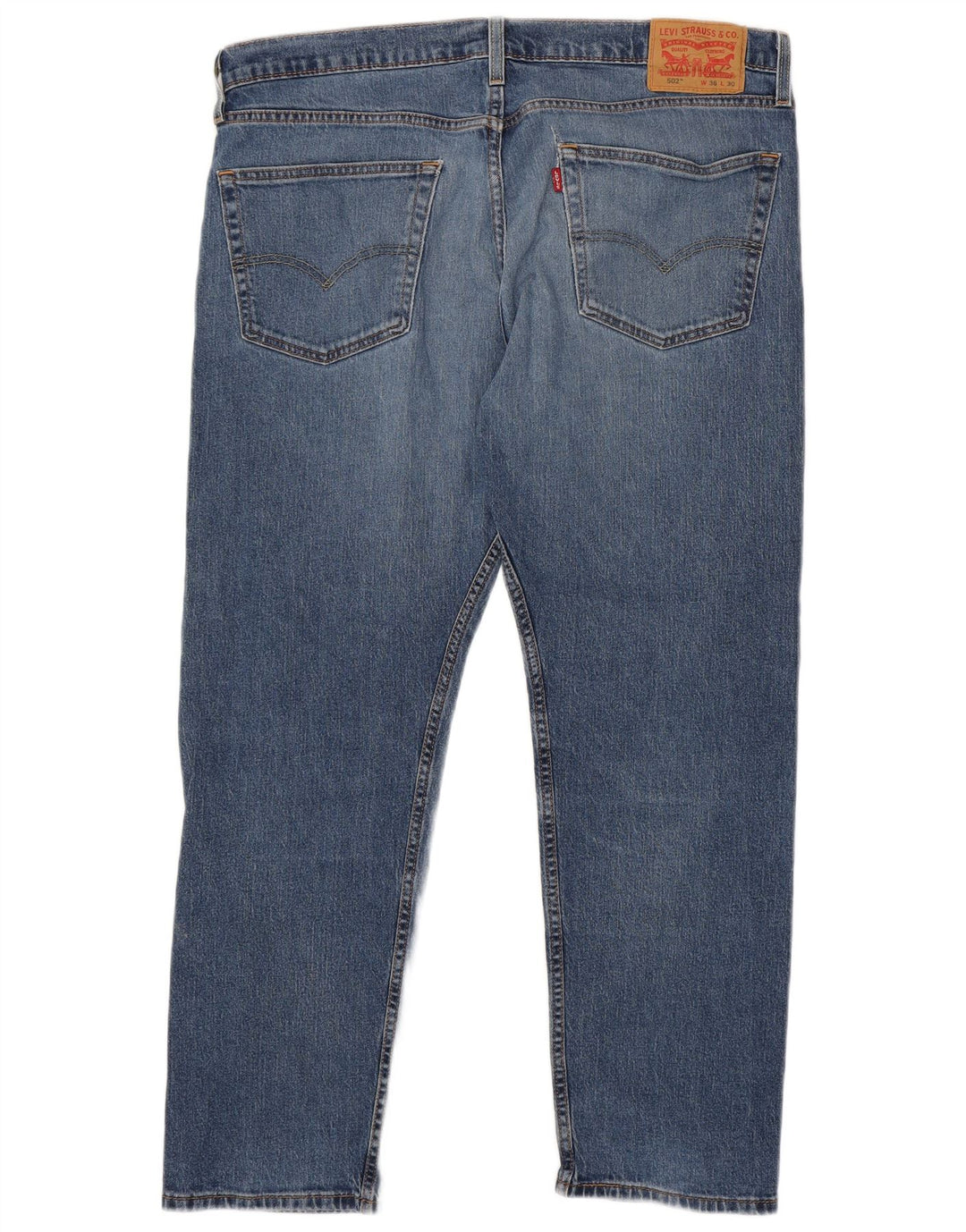 Levi's Mens 502 Tapered Jeans W36 L30 Blue Cotton