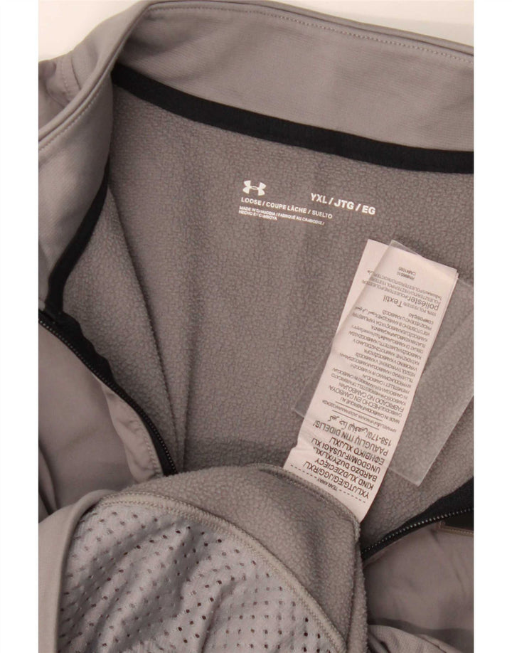 Under Armour Boys Φούτερ με φερμουάρ 13-14 ετών XL Grey Polyester