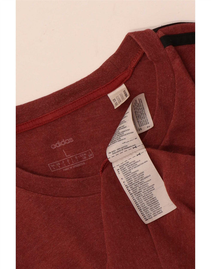 Ανδρικό T-Shirt Adidas Top μεγάλο κόκκινο βαμβακερό