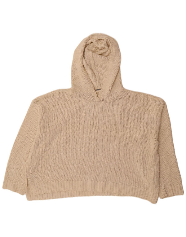 Roxy Womens Hooded Oversized Jumper Sweater UK 16 Large Off White Polyester