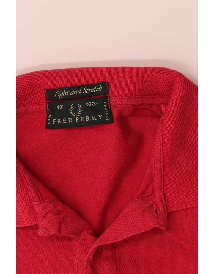 Fred Perry Ανδρικό Πόλο Μπλουζάκι Μεσαίο κόκκινο βαμβακερό
