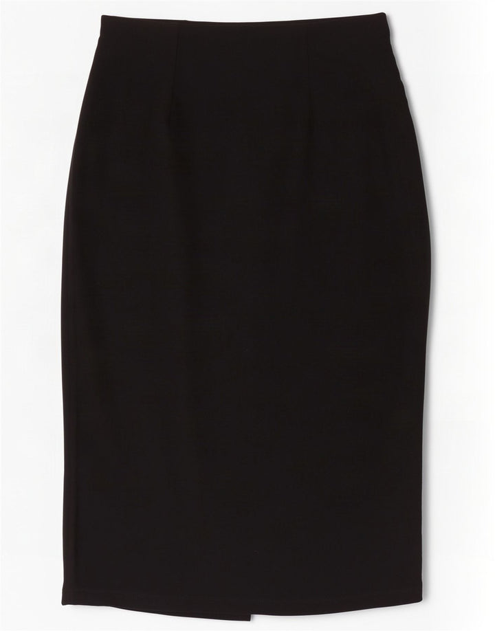 Marks & Spencer Γυναικεία Midi Φούστα UK 10 Small W30 Black Viscose