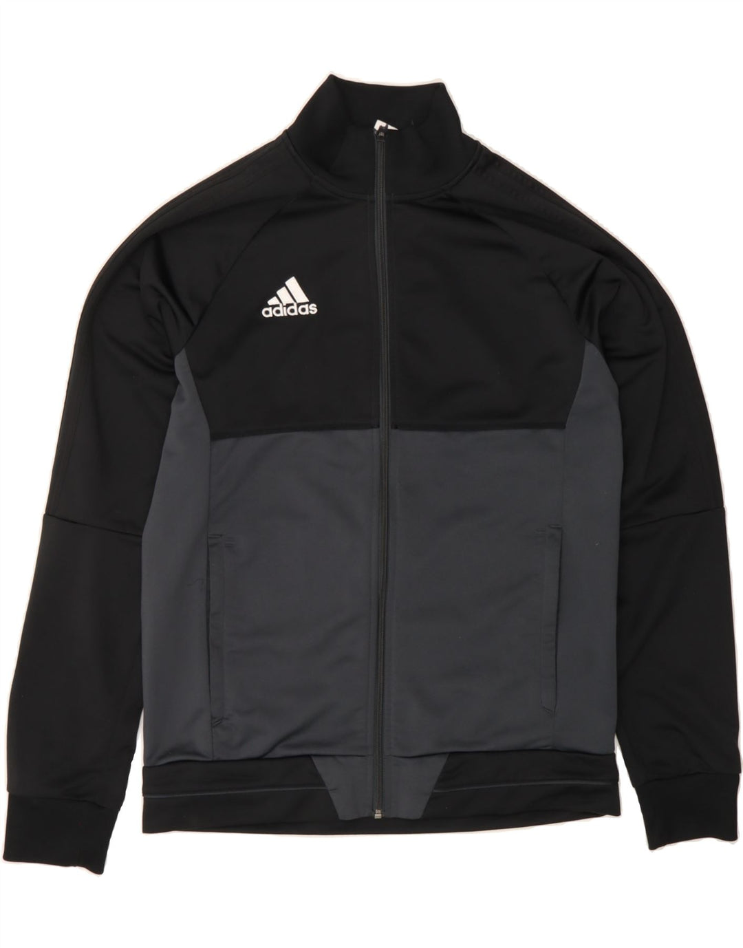 Ανδρική φόρμα ADIDAS Μπουφάν μεσαίου μαύρου χρώματος πολυεστέρας