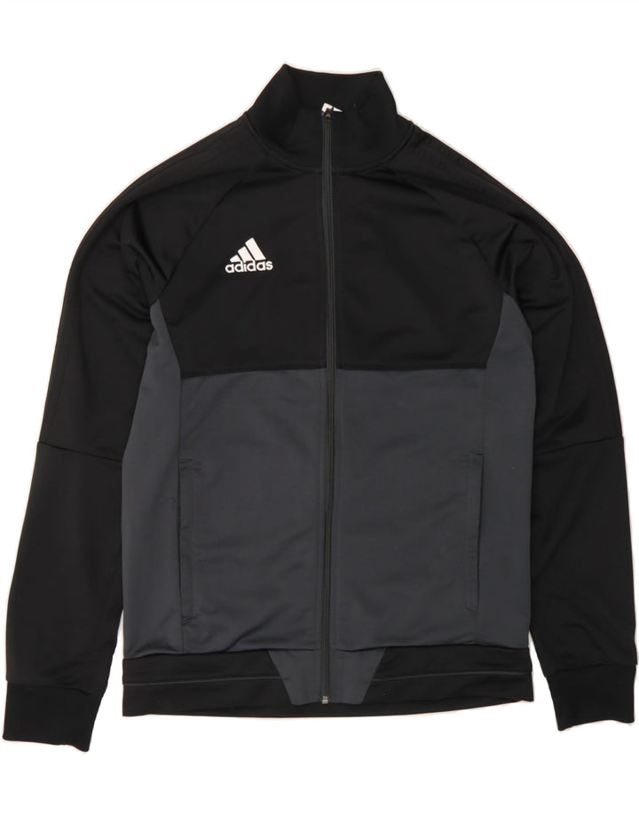 Ανδρική φόρμα ADIDAS Μπουφάν μεσαίου μαύρου χρώματος πολυεστέρας