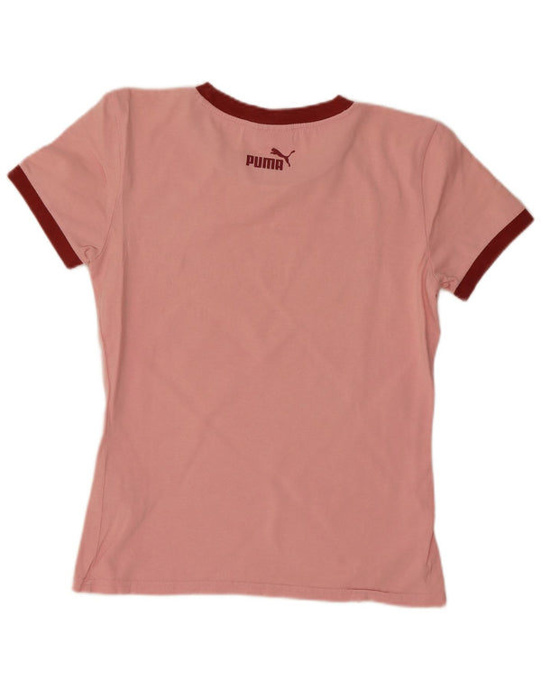 Γυναικείο γραφικό μπλουζάκι Puma Top UK 10 Small Pink Βαμβακερό