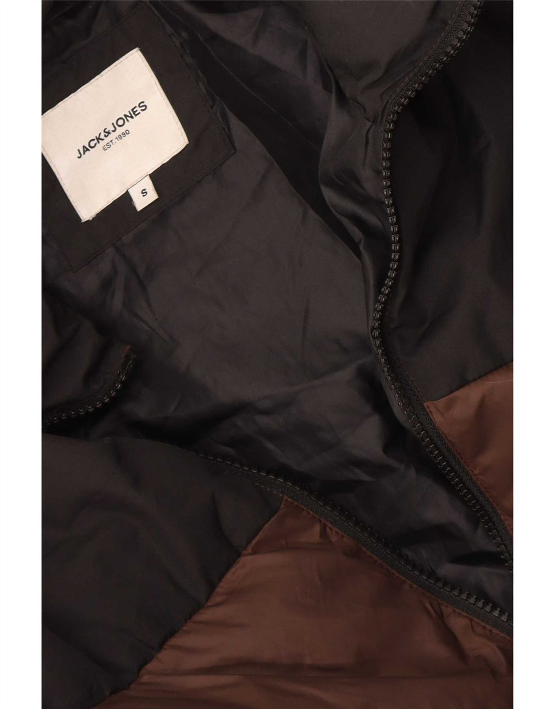 Jack & Jones Ανδρικό μπουφάν με επένδυση UK 36 Small Brown Colourblock